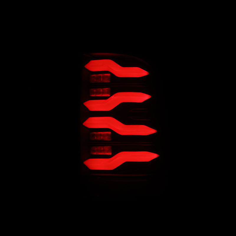 AlphaRex 09-18 Dodge Ram Luxx-Series LED Tail Lights Alpha-Black w/ Activation Light & Seq. Signal 640003