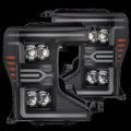 AlphaRex 20-22 Ford F-250/350/450 SD NOVA-Series LED Proj Headlights Bk w/Actv Light SeqSig & SBDRL 880338