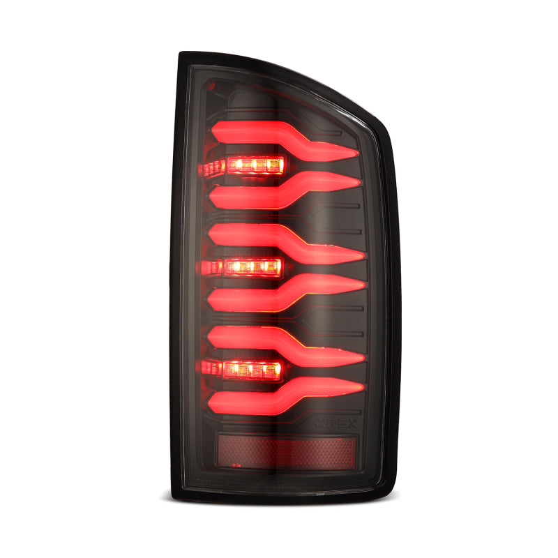 AlphaRex 07-08 Dodge Ram1500/07-09 Dodge Ram 2500+3500 Luxx-Series LED Tail Lights(Pair) Alpha Black 641050