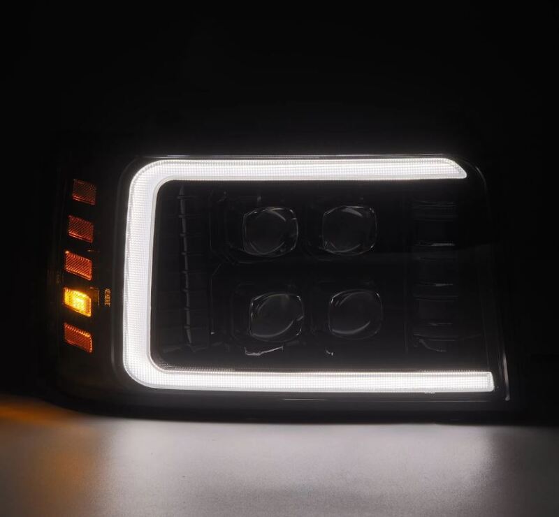 AlphaRex 92-96 Ford F-Series/Bronco NOVA-Series LED Proj Headlight Alpha-Bk w/Actv Light SS & SBDRL 880269