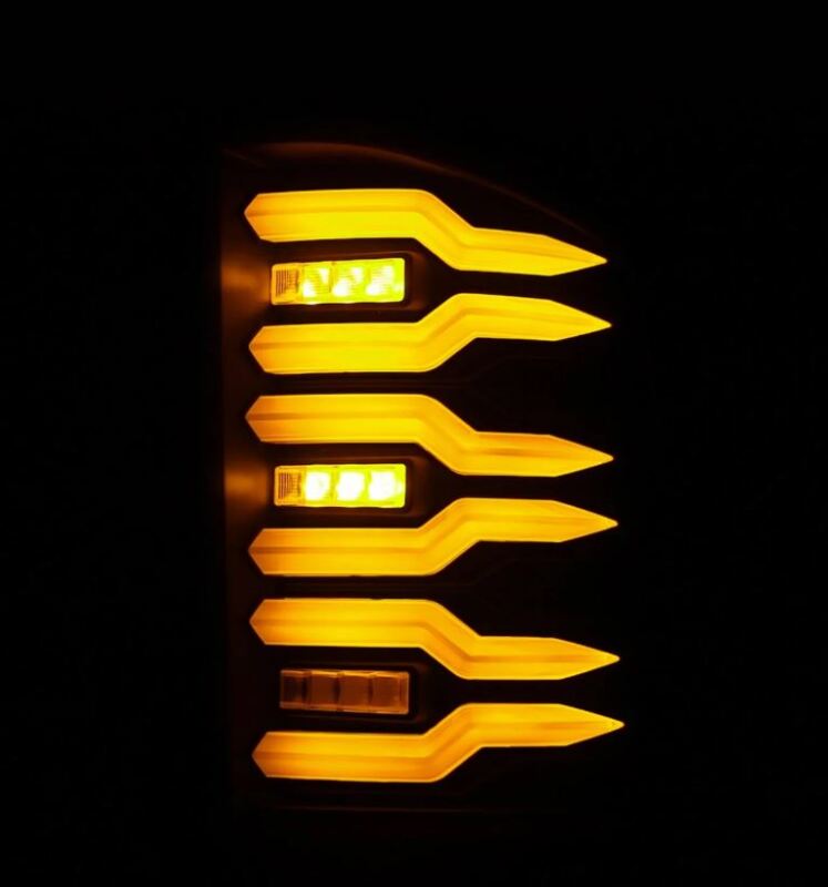 AlphaRex 07-14 Chevrolet Silverado 1500/2500HD/3500HD Luxx-Series LED Tail Lights Blk w/Smoked Lens 620080