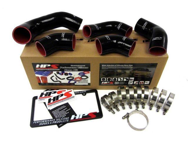 HPS Black Reinforced Silicone Intercooler Hose Kit Mitsubishi 03-07 Lancer EVO 8 9 MR US-Spec