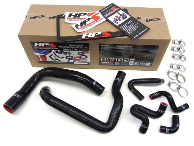 HPS Black Reinforced Silicone Radiator and Heater Hose Kit Coolant Ford 86-93 Mustang GT / Cobra