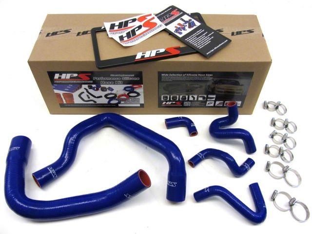 HPS Blue Reinforced Silicone Radiator and Heater Hose Kit Coolant Ford 86-93 Mustang GT / Cobra