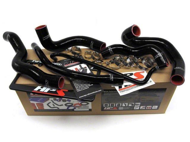 HPS Black Reinforced Silicone Radiator Hose Kit Coolant Ford 05-06 Mustang V8