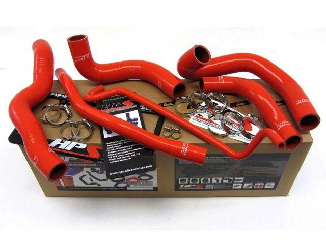 HPS Red Reinforced Silicone Radiator Hose Kit Coolant Ford 05-06 Mustang V8