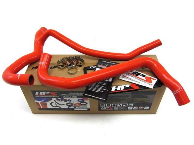HPS Red Reinforced Silicone Radiator Hose Kit Coolant Ford 07-10 Mustang GT V8