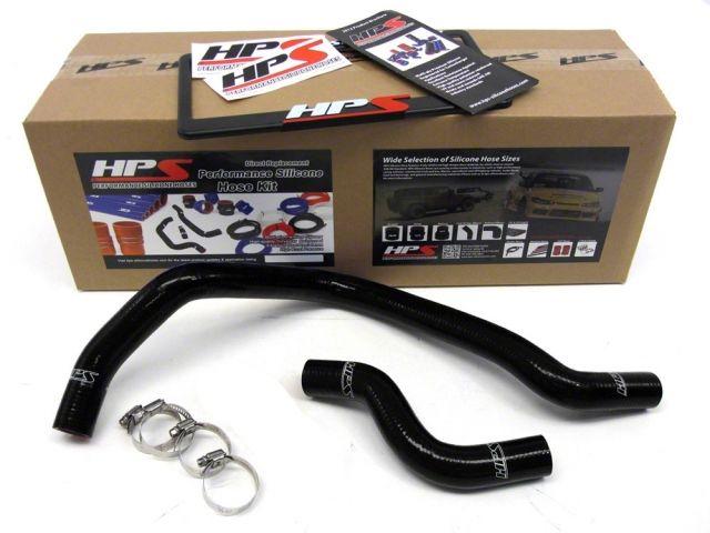 HPS Black Reinforced Silicone Radiator Hose Kit Coolant Honda 93-97 Del Sol SOHC D15 D16