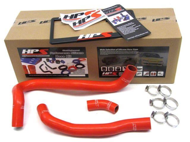HPS Red Reinforced Silicone Radiator Hose Kit Coolant Honda 06-11 Civic Si