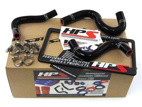 HPS Black Reinforced Silicone Heater Hose Kit Toyota 83-87 Corolla AE86 4A-GEU Left Hand Drive