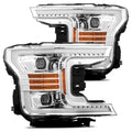 AlphaRex 18-19 Ford F-150 PRO-Series Projector Headlights Plank Style Chrm w/Activ Light/Seq Signal 880187