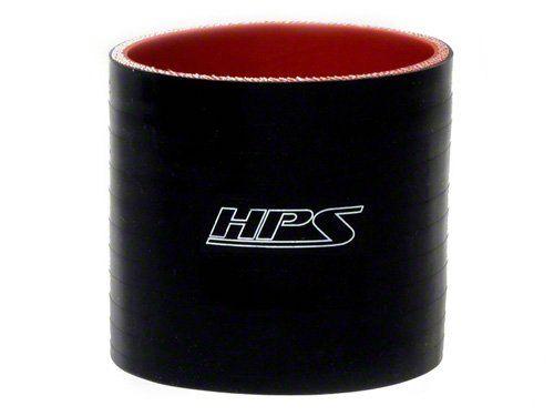 HPS 2-1/2" ID, 4" Length, Silicone Straight Coupler Hose, High Temp 4-ply Reinforced, 63mm ID, Black