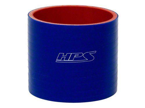 HPS 3-1/2" ID, 4" Length, Silicone Straight Coupler Hose, High Temp 4-ply Reinforced, 89mm ID, Blue
