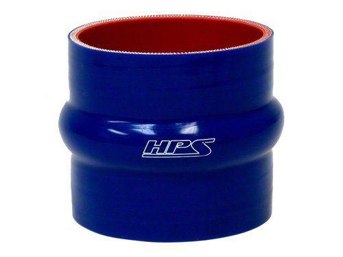 HPS 3-1/2" ID, 3" Length, Silicone Straight Hump Coupler Hose, High Temp 4-ply Reinforced, 89mm ID, Blue