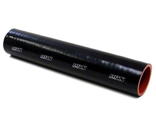 HPS 7/16" ID, 1 Foot Length, Silicone Straight Coupler Tube Hose, High Temp 4-ply Reinforced, Black, 11mm ID