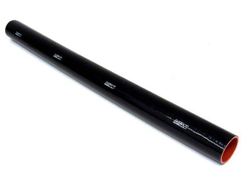 HPS 1-1/2" ID, 3 Feet Length, Silicone Straight Coupler Coolant Tube Hose, High Temp 4-ply Reinforced, Black, 38mm ID