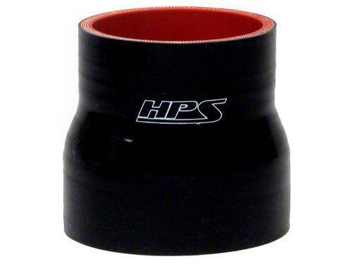 HPS 2-3/4" - 3-1/2" ID, 3" Length, Silicone Straight Reducer Coupler Hose, High Temp 4-ply Reinforced, 70mm - 89mm ID, Black