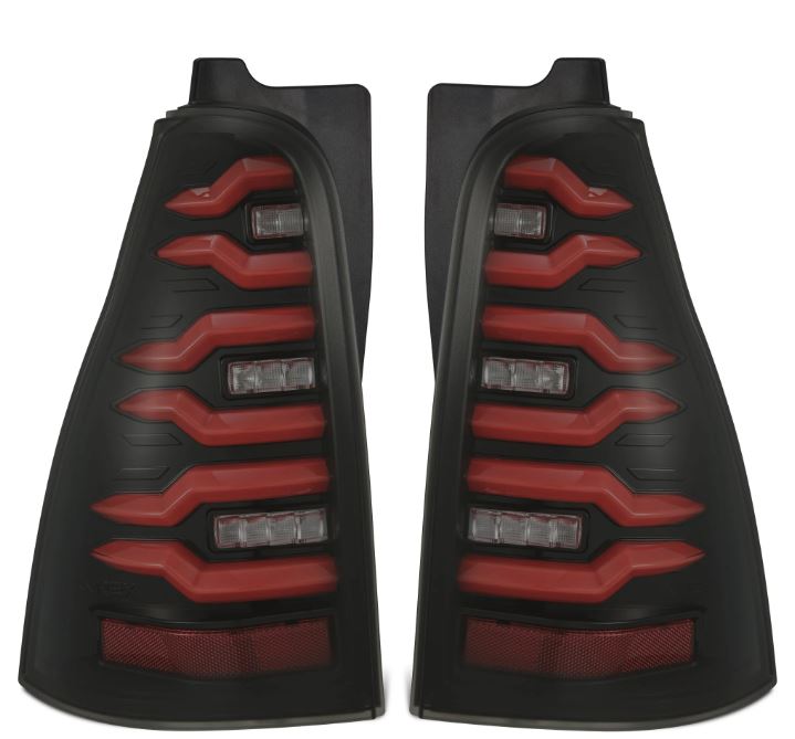 AlphaRex 03-09 Toyota 4Runner LUXX-Series LED Tail Lights- Black/Red 690080