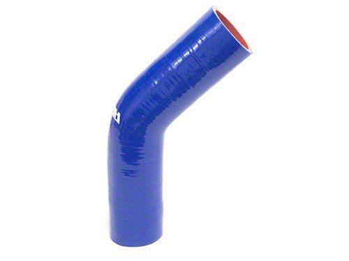 HPS 1" ID, Silicone 45 Degree Elbow Coupler Hose, High Temp 4-ply Reinforced, Blue, 25mm ID