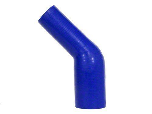 HPS 3/4" - 1" ID, Silicone 45 Degree Elbow Reducer Coupler Hose, High Temp 4-ply Reinforced, Blue, 19mm - 25mm ID