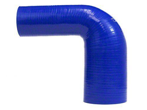 HPS 2" - 3-1/4" ID, Silicone 90 Degree Elbow Reducer Hose, High Temp 4-ply Reinforced, Blue, 51mm - 83mm ID