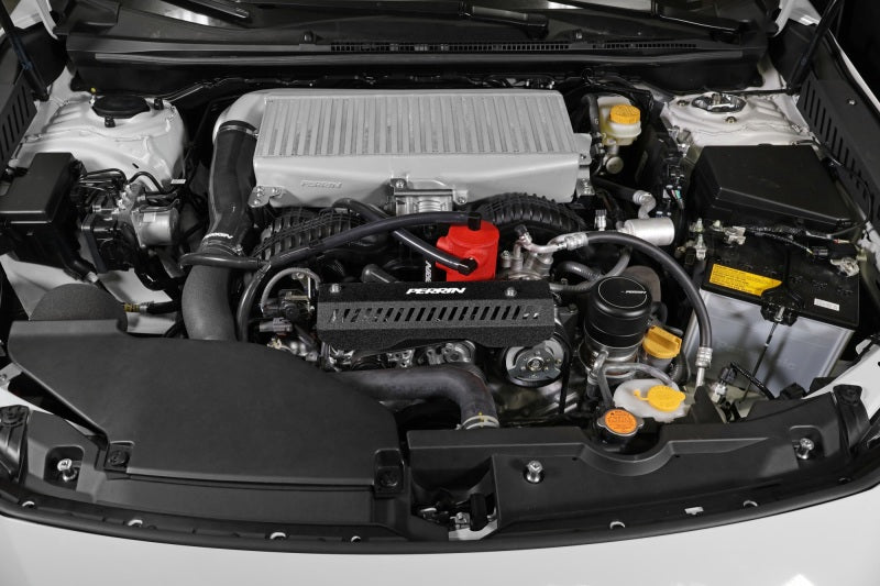 Perrin [22-25 WRX] Pulley Cover | Short Version - Works w/AOS System - Black | PSP-ENG-154BK