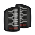 AlphaRex 14-18 GMC Sierra 1500/2500HD/3500HD LUXX-Series LED Tail Lights Blk w/Actv Light & Seq. Sig 630040