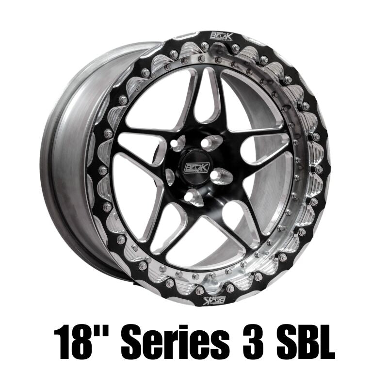 Belak Wheels Belak 18x10 / 6.75in BS / 5x114.3 BP / High Pad / Series 3 Wheel - Single Beadlock 18105114S36BS-SBL