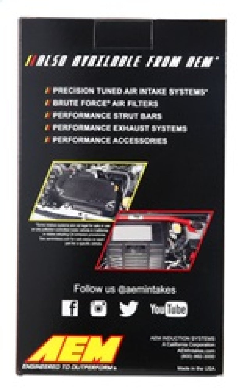 AEM Induction AEM 3.5 inch Short Neck 9 inch Element Filter Replacement 21-2049DK