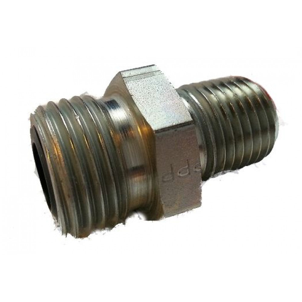 -6 O-Ring Face Seal to 1/4" NPT Fitting (Stock Oil Line 24v/Common Rail to 1/4NPT Adaptor)