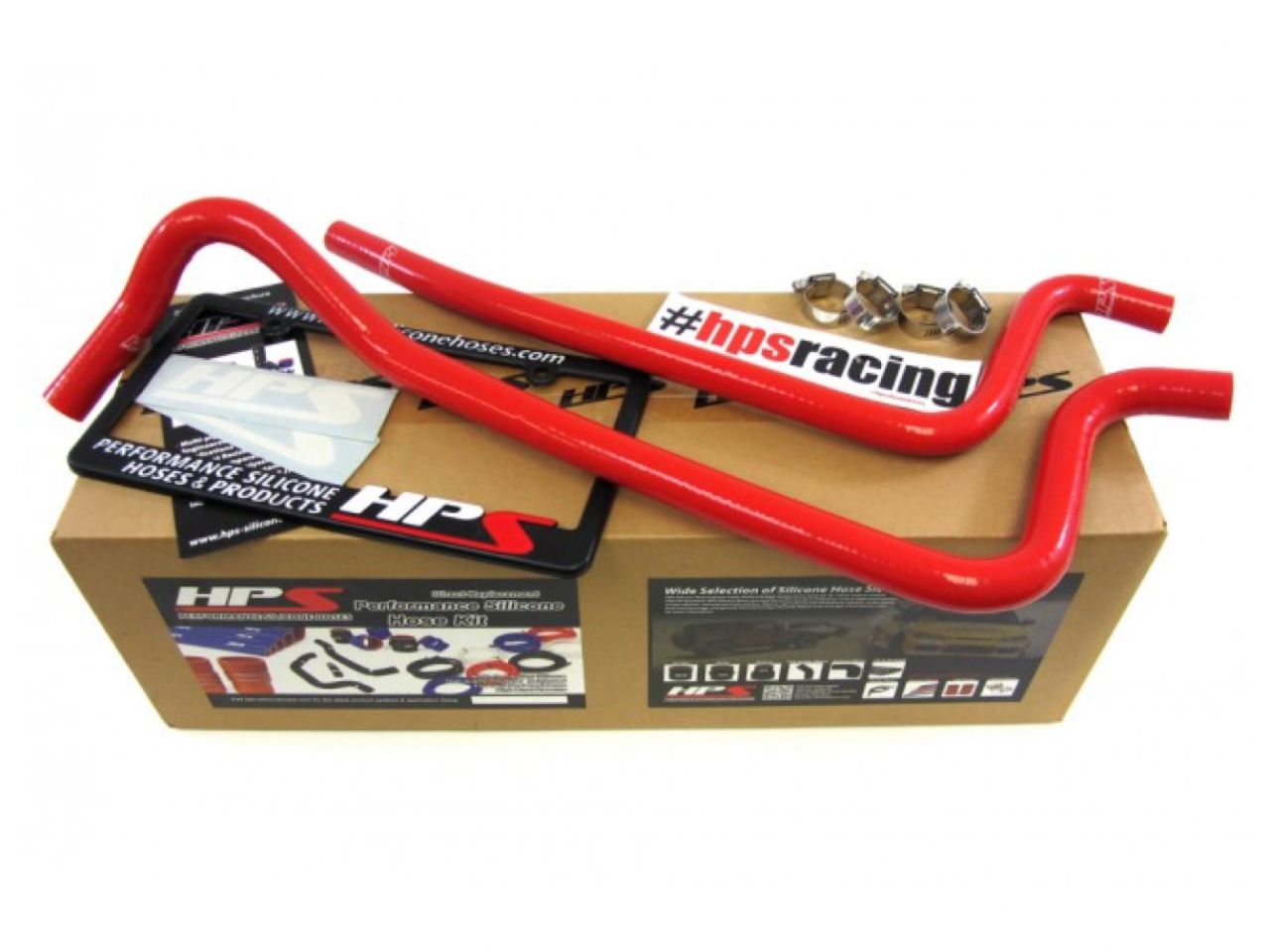 HPS Red Reinforced Silicone Heater Hose Kit Jeep 02-06 Wrangler TJ 4.0L Left Hand Drive