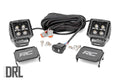 Rough Country 2 Inch Black Series LED Light Pods Spot | Square | Cool White DRL