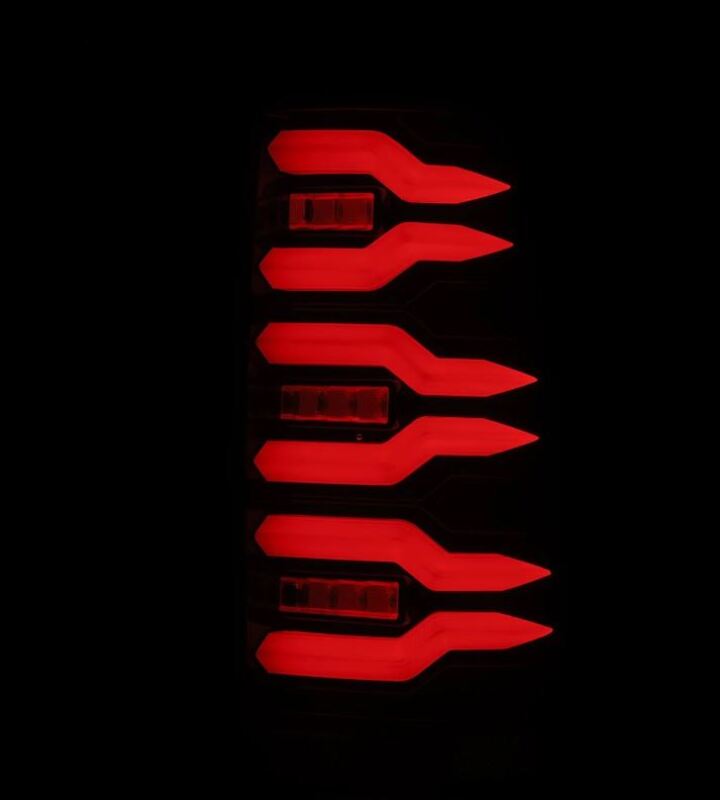 AlphaRex 99-06 Chevrolet Silverado/99-06 GMC Sierra LUXX-Series LED Tail Lights - Black/Red 620007