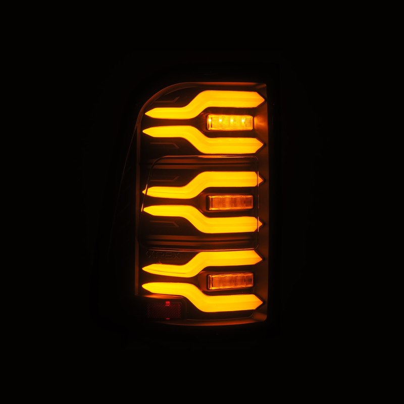 AlphaRex 19-21 Dodge Ram 1500 Luxx-Series LED Tail Lights Black w/Activ Light/Seq Signal 640040