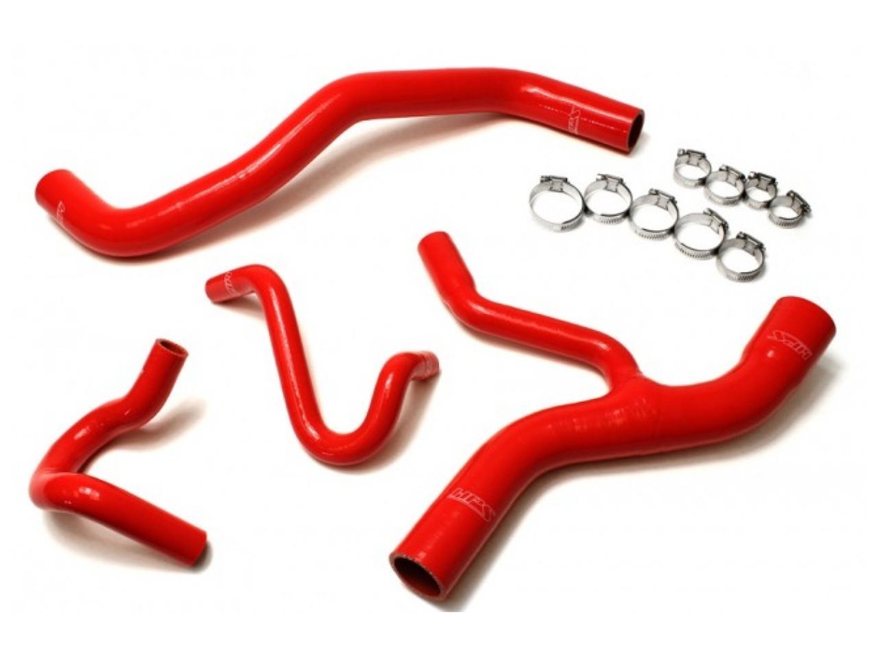 HPS Red Reinforced Silicone Radiator and Heater Hose Kit Coolant Ford 96-01 Mustang GT 4.6L V8