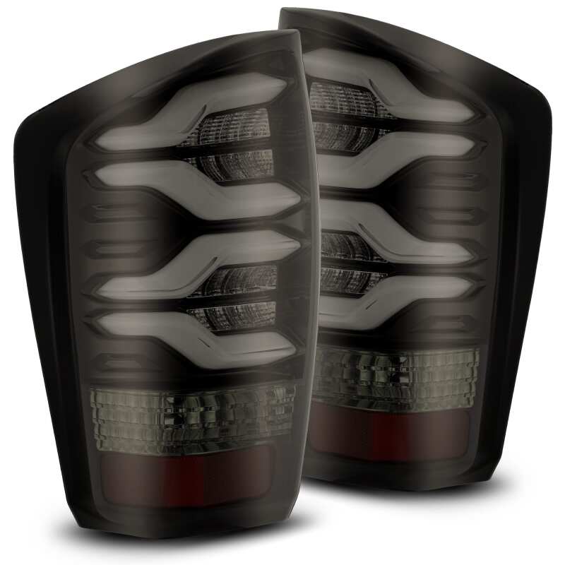 AlphaRex 16-21 Toyota Tacoma LUXX LED Taillights Blk/Red w/Activ Light/Seq Signal 680000