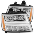 AlphaRex 07-13 Chevy AvalancheáNOVA LED Proj Headlights Plank Style Design Chrome w/Activ Light/DRL 880286