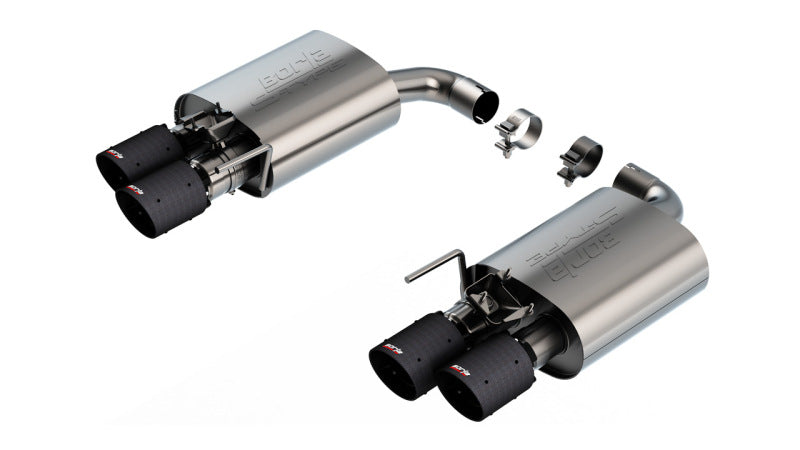 Borla 2024 Ford Mustang GT 5.0L V8 w/ Active Exhaust S-Type Axle-Back Exhaust System - Carbon Fiber 11985CFBA