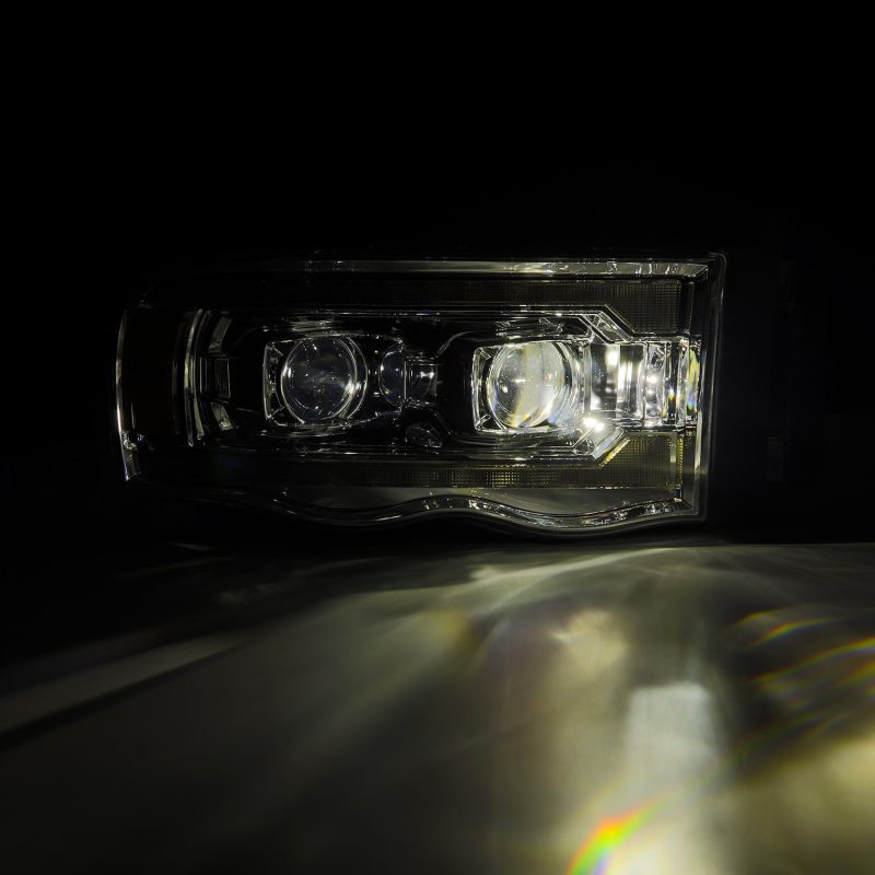 AlphaRex 02-05 Dodge Ram 1500 LUXX LED Proj Headlights Plank Style Chrome w/Activ Light/Seq Signal 880568