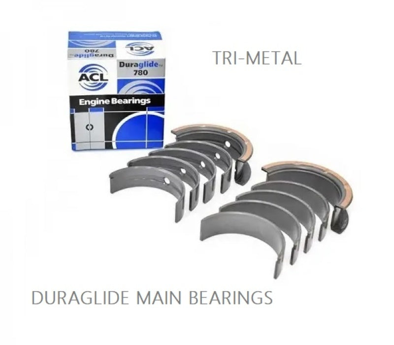 ACL 1965-2000 Chevy V8 396/402/427/454 .01mm Oversized Main Bearing Set 5M829P-01