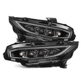 AlphaRex 16-21 Honda Civic NOVA-Series LED Proj Headlights Blk w/Activation Light & Seq.Sig / SB DRL 880491