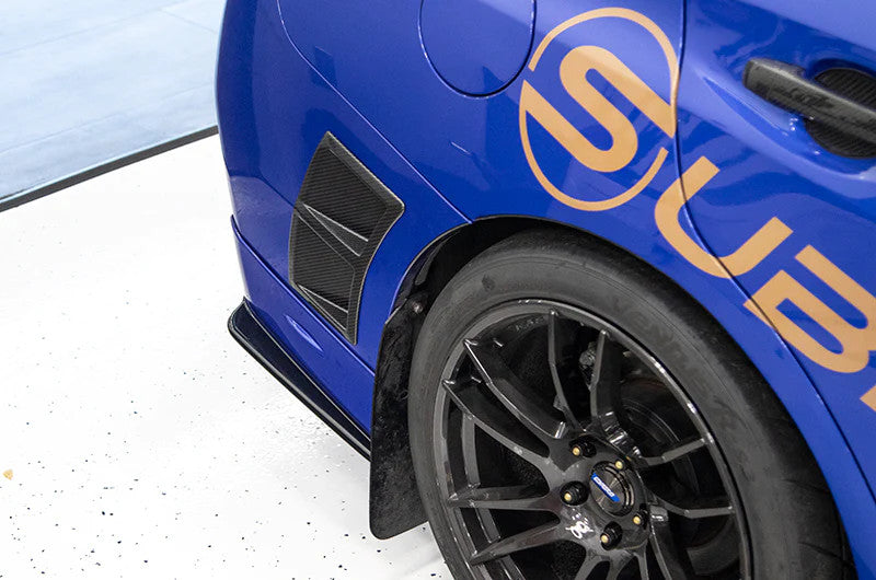 OLM Paint Matched/Gloss Black Rear Bumper Lip - World Rally Blue - 2015-2021 Subaru WRX / STI