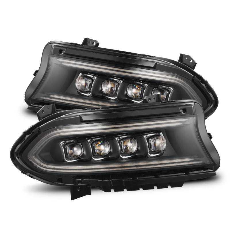 AlphaRex 15-23 Dodge Charger NOVA-Series LED Proj Headlights Blk w/Activtn Light & Seq.Sig / SB DRL 880499