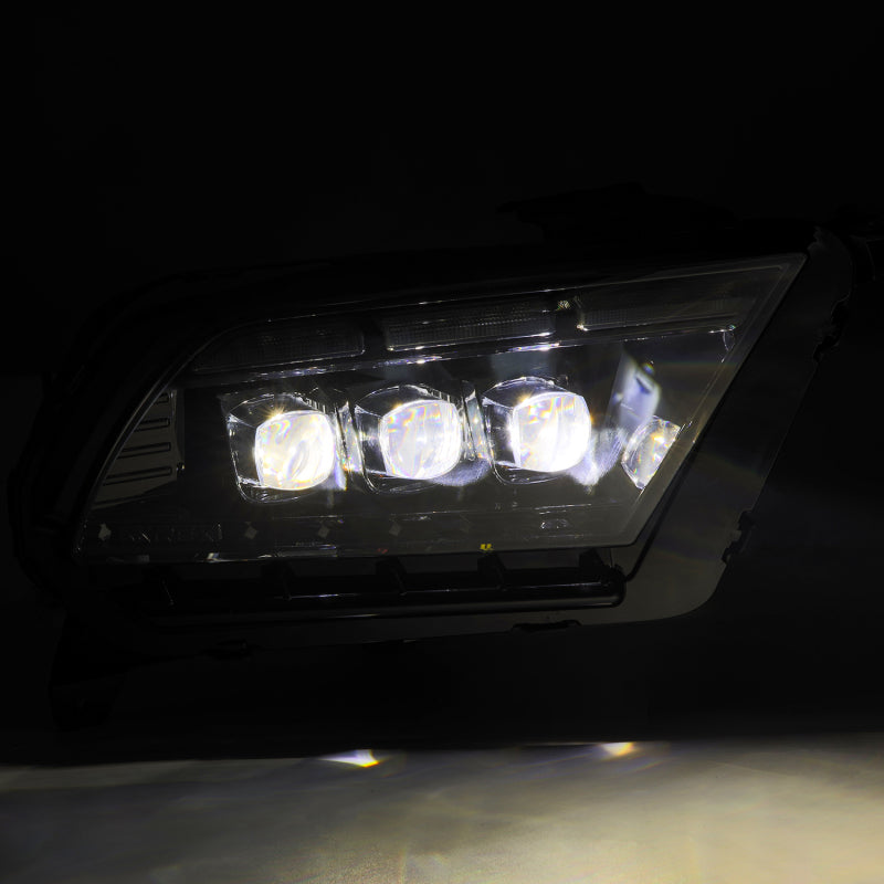 AlphaRex 13-14 Ford Mustang NOVA-Series LED Projector Headlights Blk w/Activ Lght & Seq.Sig / SB DRL 880487
