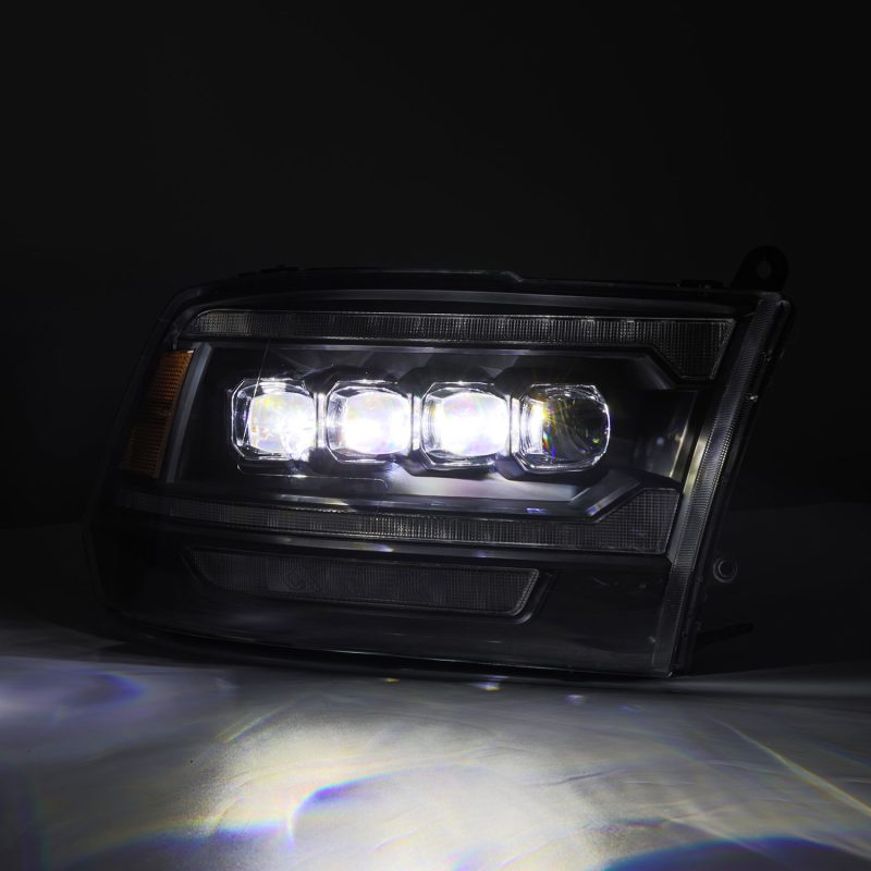 AlphaRex 09-18 Dodge Ram 2500 NOVA LED Proj Headlights Plank Style Design Black w/ Activation Light 880555