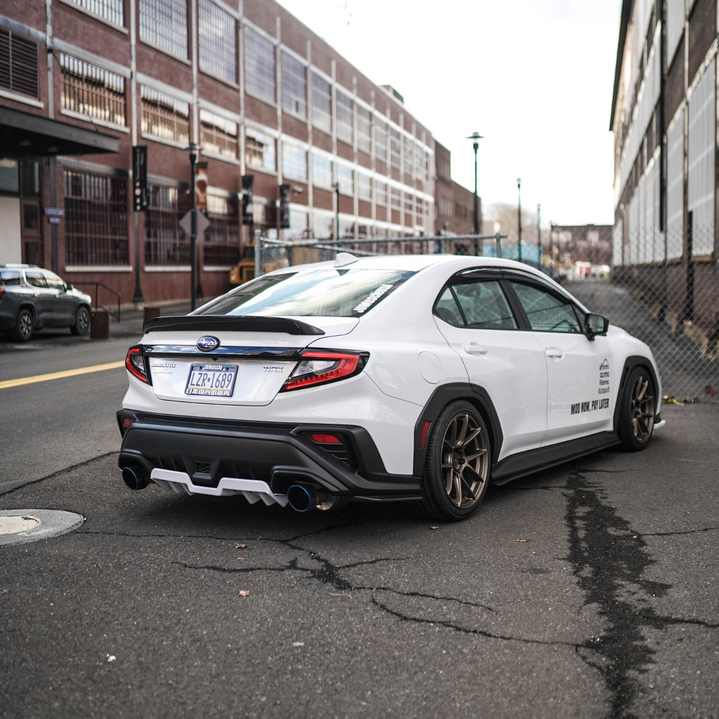JDMuscle [22-25 WRX] Rear Diffuser V1 | Paint Matched / Gloss Black / Cherry Red