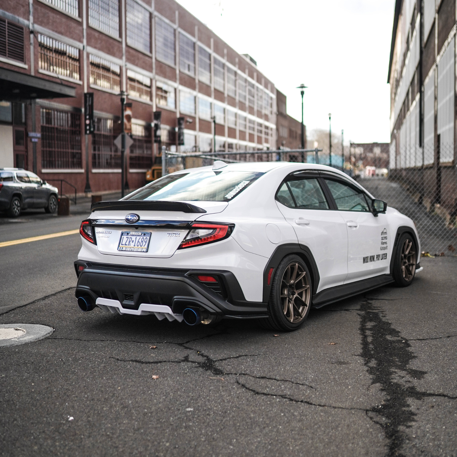 JDMuscle [22-25 WRX] Rear Diffuser V1 | Paint Matched / Gloss Black / Cherry Red