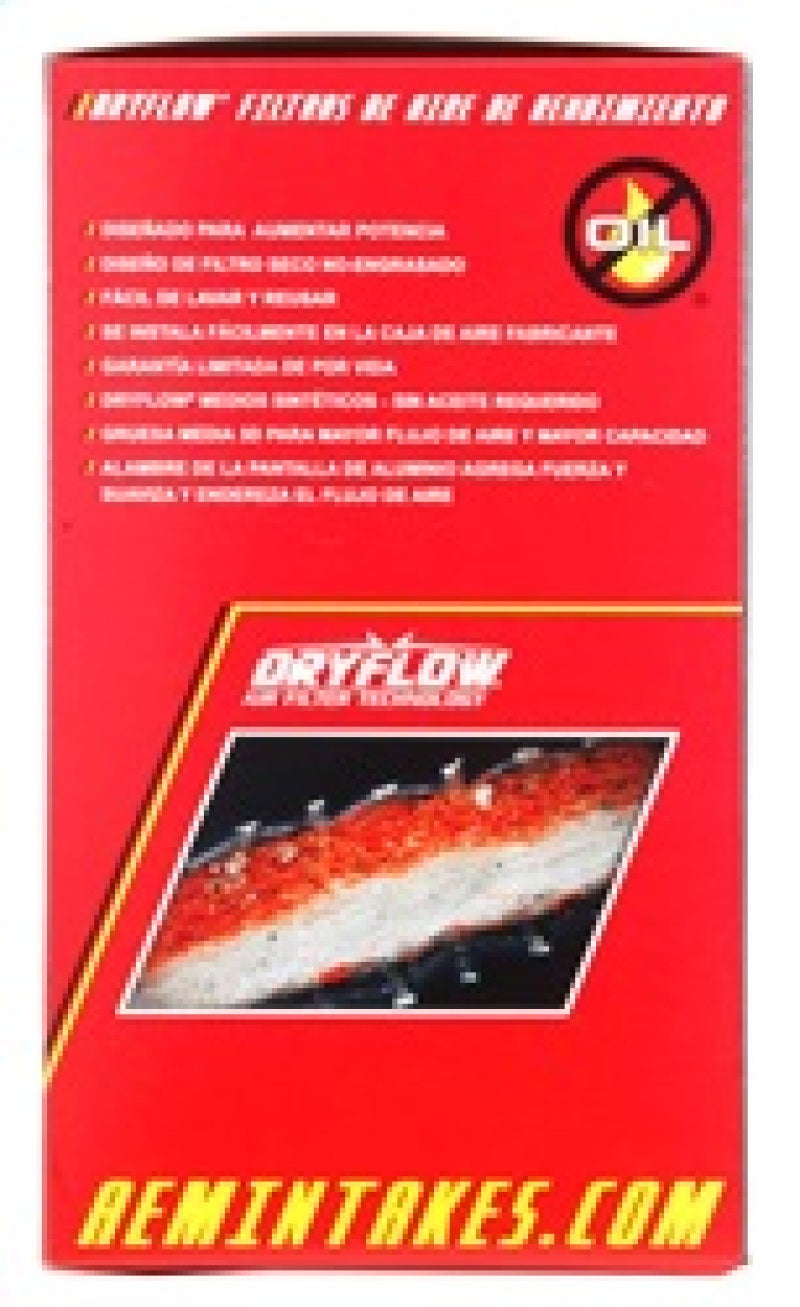 AEM Induction AEM DryFlow Air Filter - Round Tapered 5in Top OD x 6 Base OD x 5.563in H x 3in Flange ID 21-203D-XK