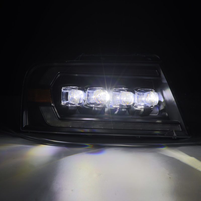 AlphaRex 04-08 Ford F-150 (No 2004 Heritage) NOVA-Series LED Proj HL Alpha-Blk w/Actv Lgt / Seq. Sig 880128
