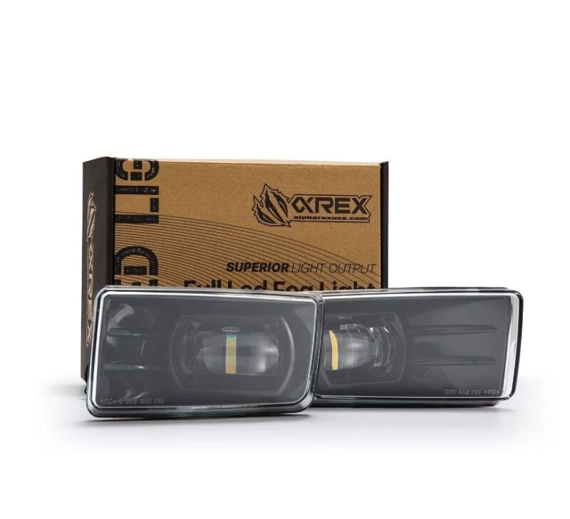 AlphaRex 07-13 Chevrolet Silverado/04-17 Tahoe DoubleTap Dual Color LED Proj Fog Lights - Wt/Ambr 210008